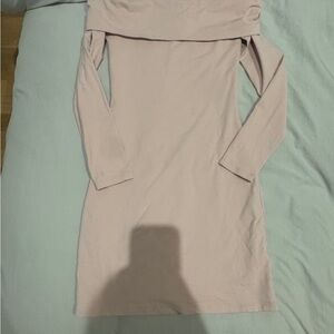 Aritzia Blush Long Sleeve Dress